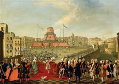 Fete at Naples on the Occasion of the Marriage of King Ferdinand I (1751-1825) to the Archduchess Maria Carolina of Austria (1752-1814) by Pietro Fabris